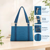 FAMA Blue Multi Pocket Tote Bag