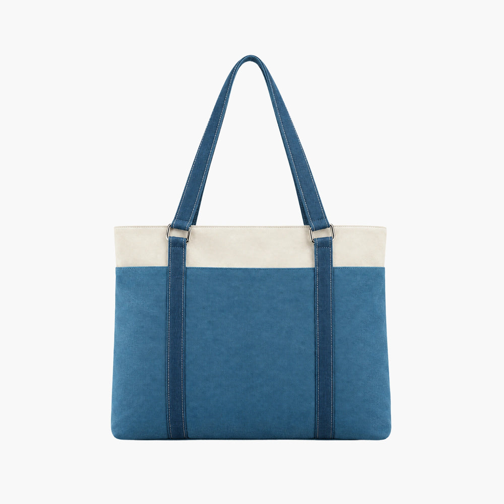 FAMA Blue Multi Pocket Tote Bag